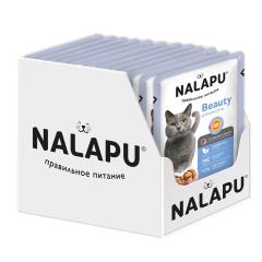 NALAPU, Beauty (консервированный корм для взрослых кошек), с форелью в соусе, 12*77 г
