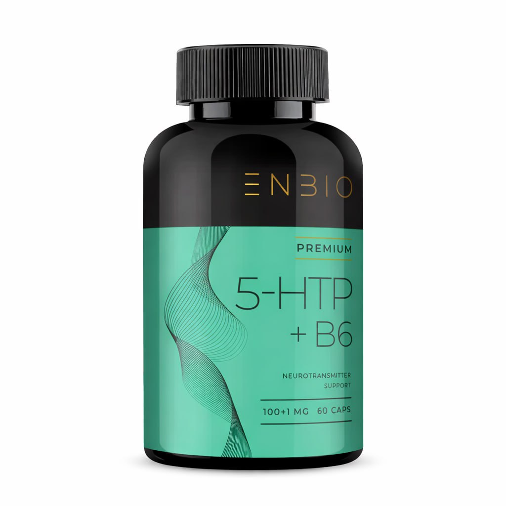 ENBIO, 5-HTP (5-Гидрокситриптофан) + витамин B6, для крепкого сна и снижения аппетита, капсулы, 60 шт.