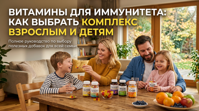 Витамины для иммунитета: как выбрать комплекс взрослым и детям
