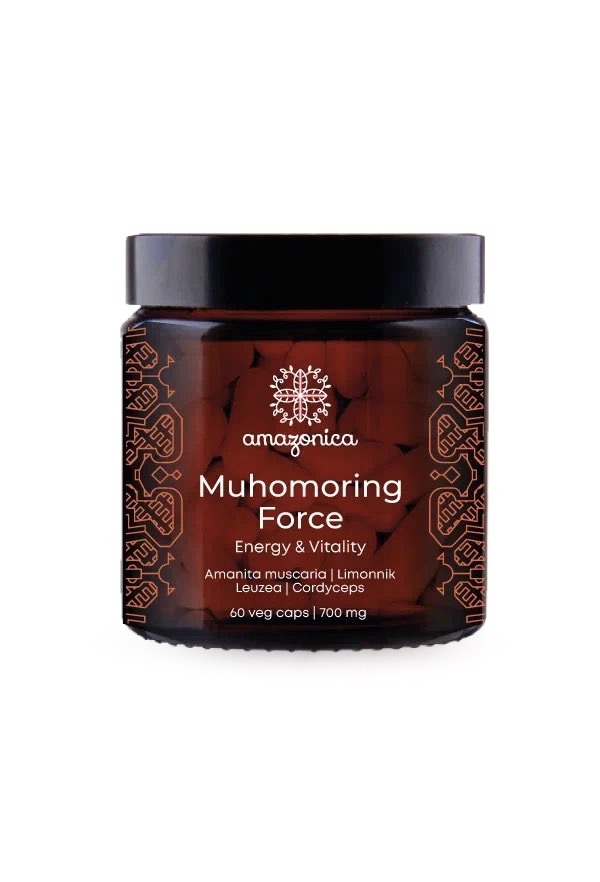 Amazonica, Muhomoring Force, Микродозинг красного мухомора с адаптогенами, капсулы, 60 шт.