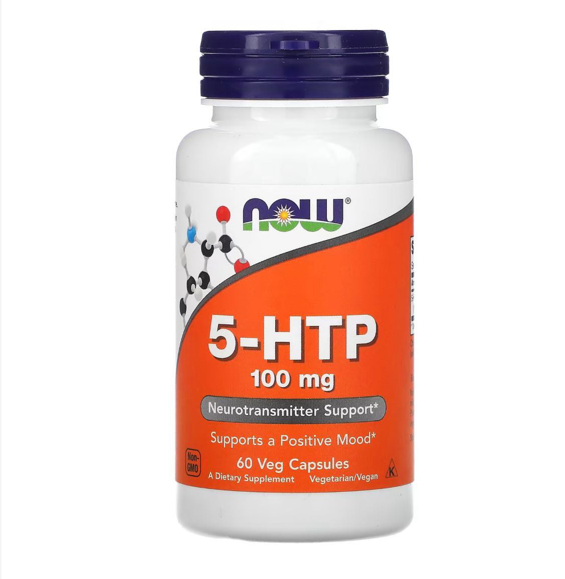 Now Foods, 5-HTP (5-гидрокситриптофан), капсулы, 60 шт.