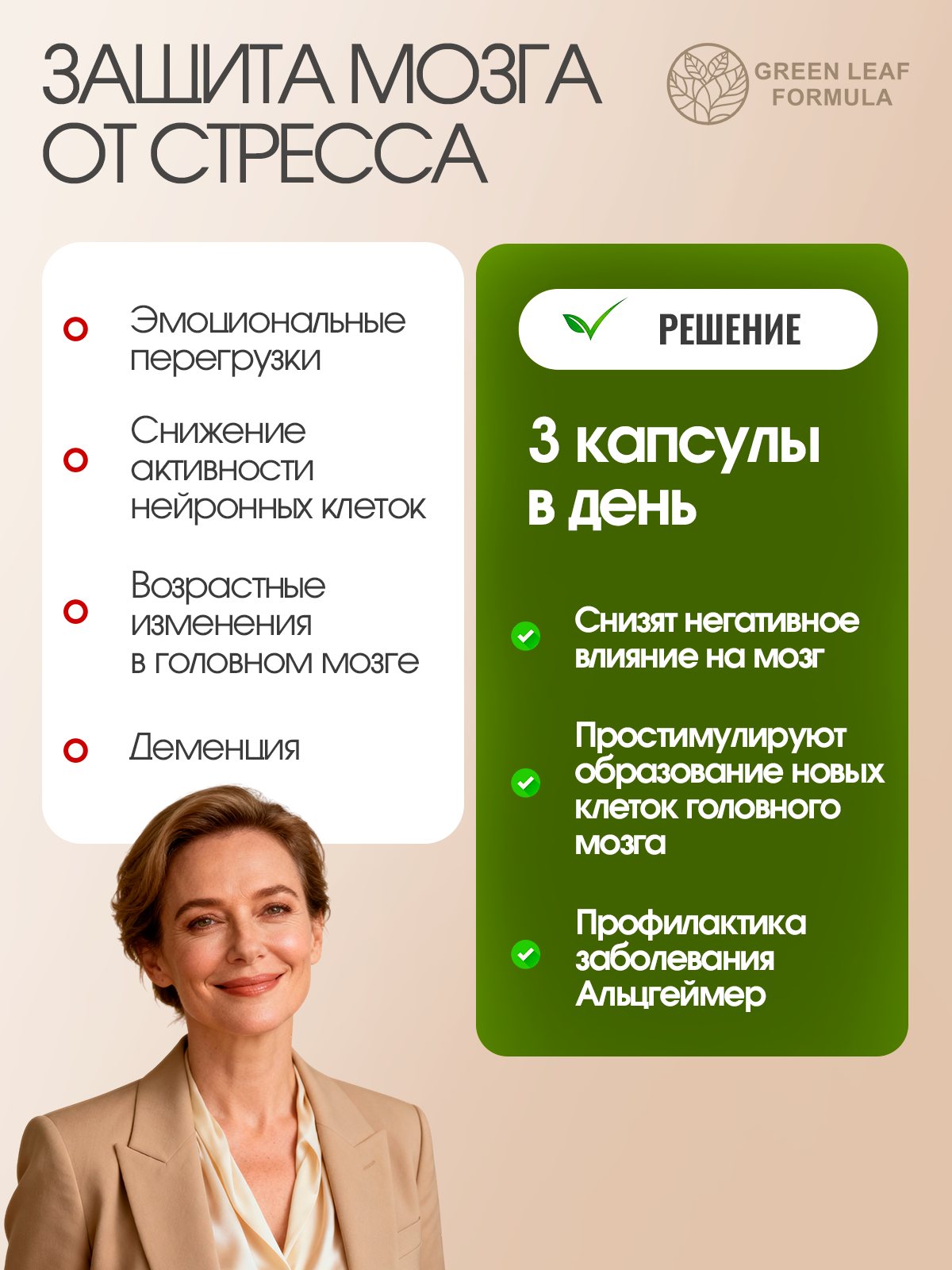 Green Leaf Formula, Магний (треонат) + витамин В6 (p-5-p), капсулы, 90 шт.