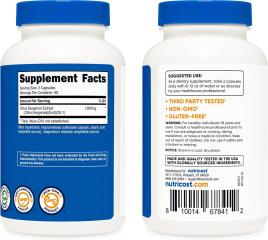Nutricost, Экстракт цитрусового бергамота, капсулы, 120 шт.