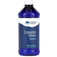 Trace Minerals, Коллоидное серебро, жидкость, 473 мл