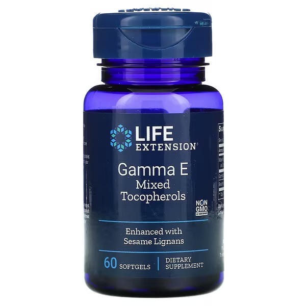 Life Extension, Gamma E (смешанные токоферолы), капсулы, 60 шт.