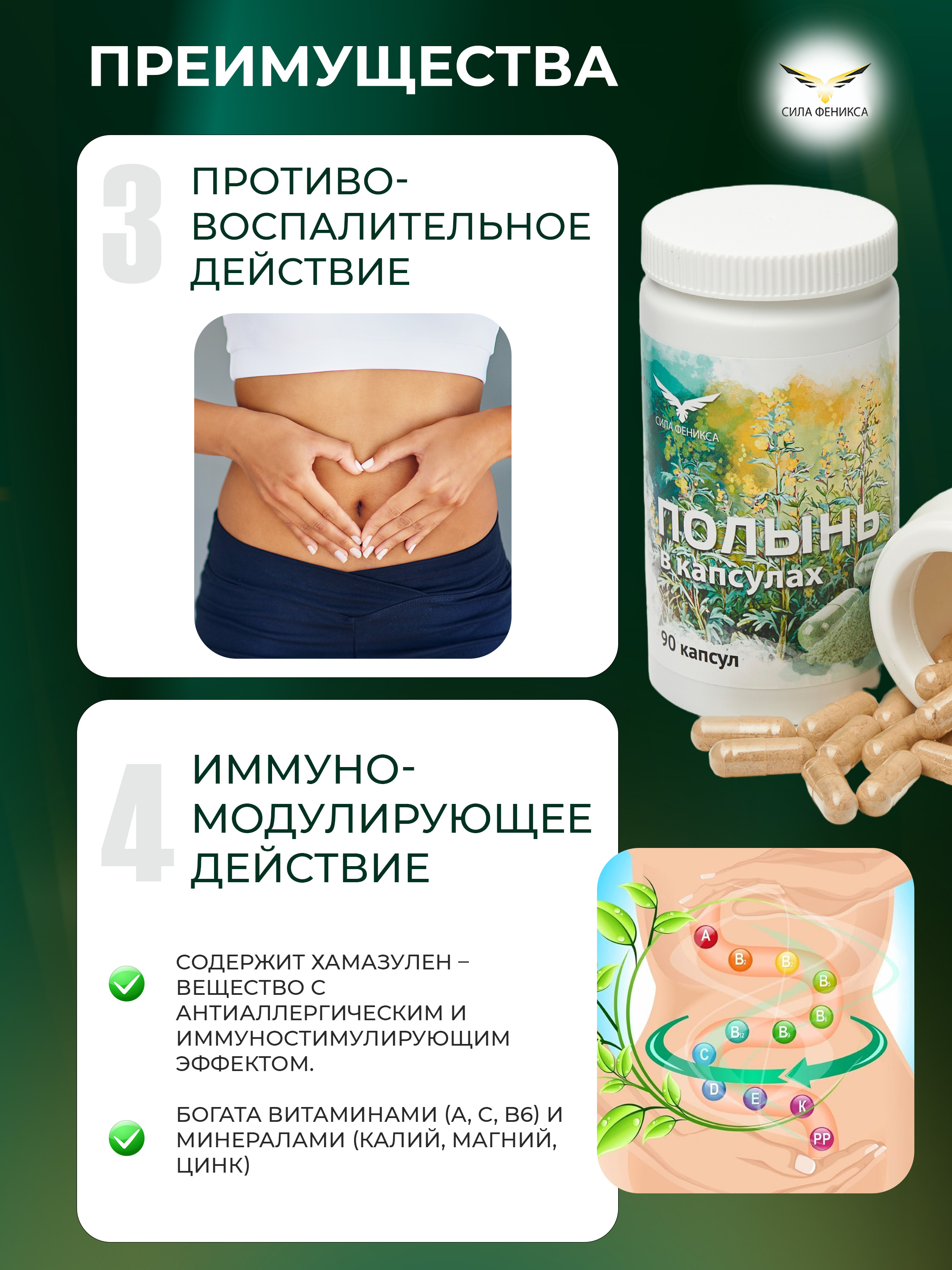 Сила феникса, Полынь в капсулах (90 капсул)