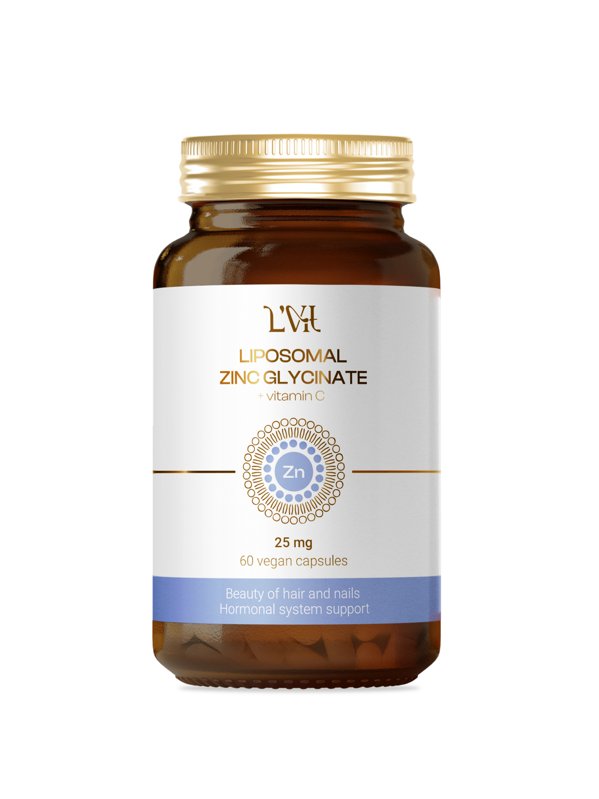 Liposomal Vitamins, Липосомальный цинк (бисглицинат) + Витамин C (L-аскорбат натрия), растительные капсулы, 60 шт.