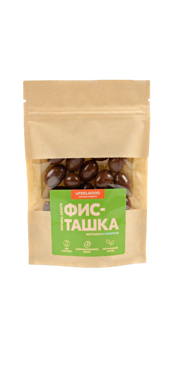 UFEELGOOD, Конфеты «Фисташка в шоколаде» (на растительном сырье), 60 г