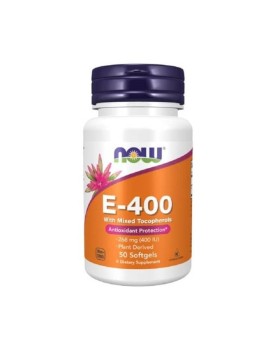 Now Foods, E-400 (Витамин E), капсулы, 50 шт.