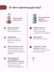 Nooteria Labs, Магний (бисглицинат) B6 Extra Pure, капсулы, 60 шт.