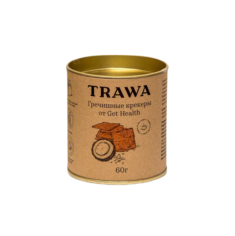 TRAWA, Гречишые крекеры от Get Health (б/г), 60 г.