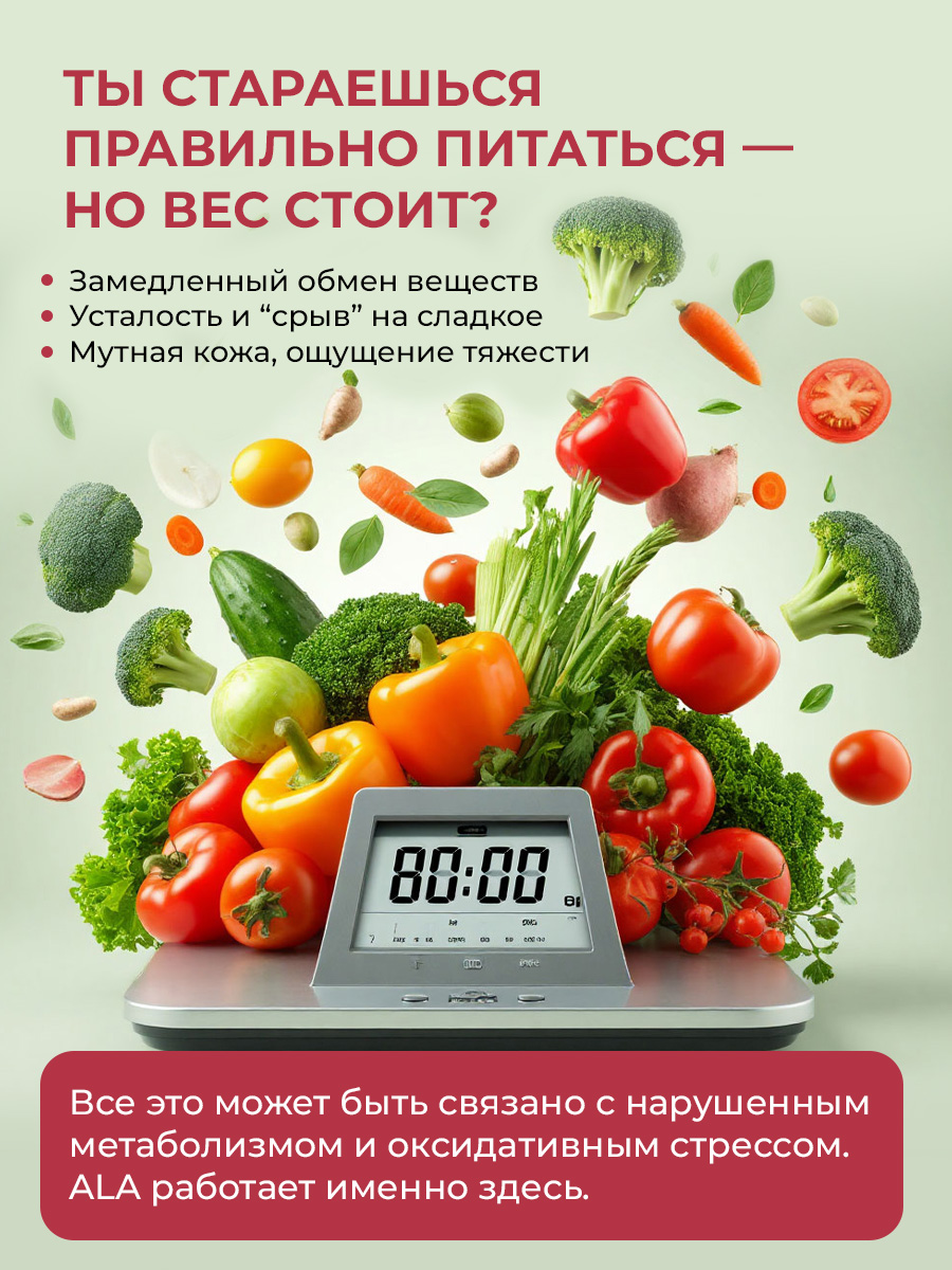 ENBIO, Альфа-липоевая кислота, ключ к стройности и молодости, капсулы, 60 шт.