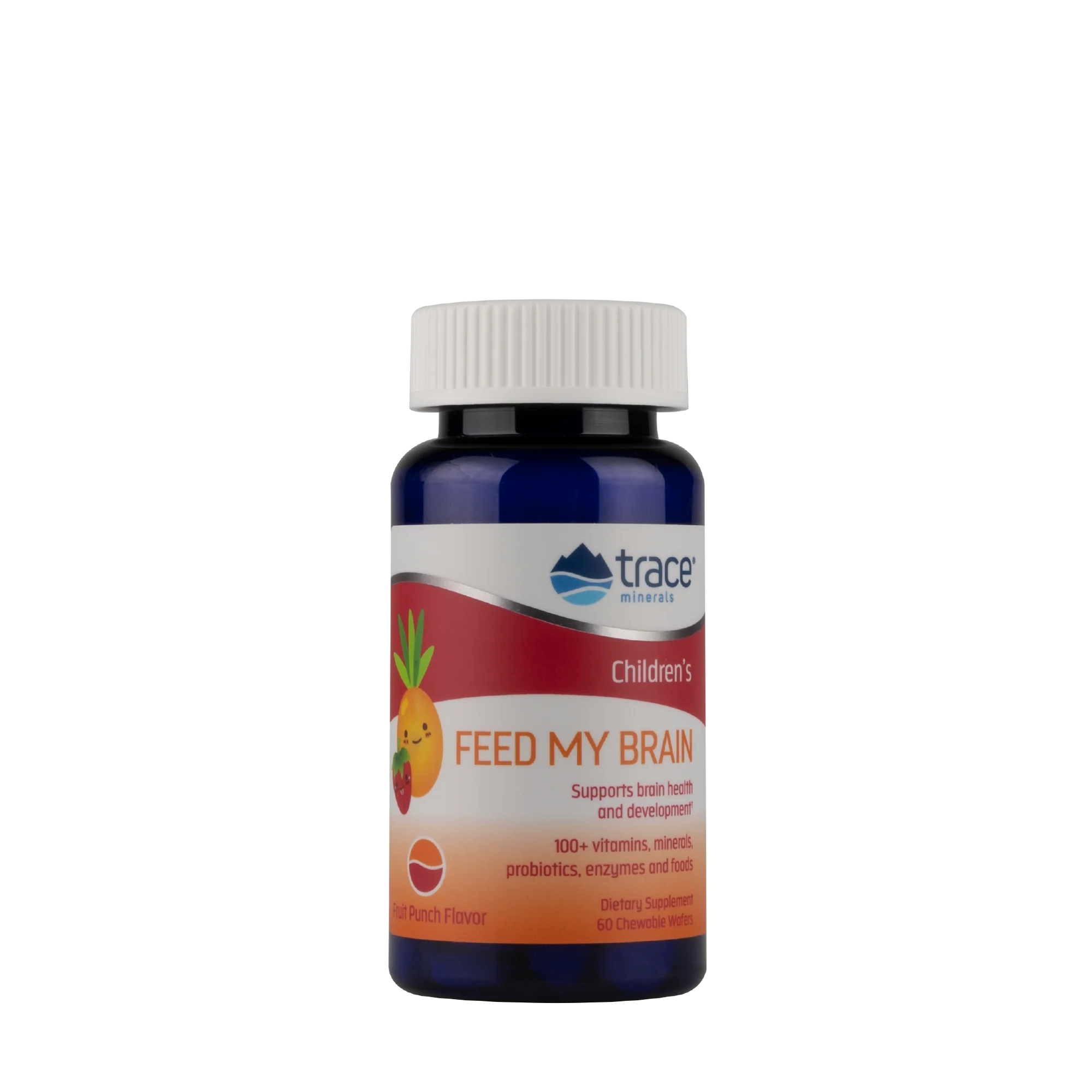Trace Minerals, Комплекс «Feed My Brain for kids» (для поддержки мозга), жевательные таблетки, 60 шт.