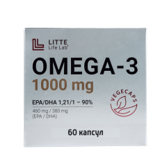 Litte Life Lab, Омега 3, капсулы, 60 шт.