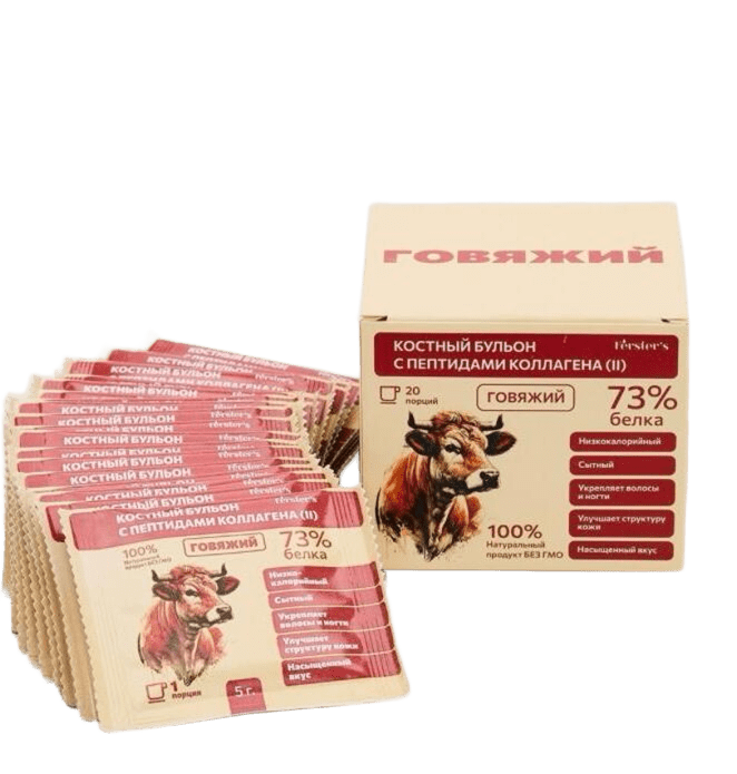 Fёrster’s, Костный бульон с пептидами коллагена (II) Говяжий, саше, 20*5 г