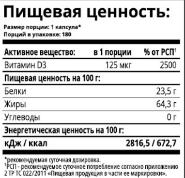 1WIN, Витамин D3, капсулы, 120 шт.