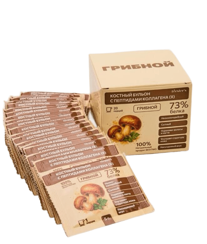 Fёrster’s, Костный бульон с пептидами коллагена (II) грибной, саше 20*5 г