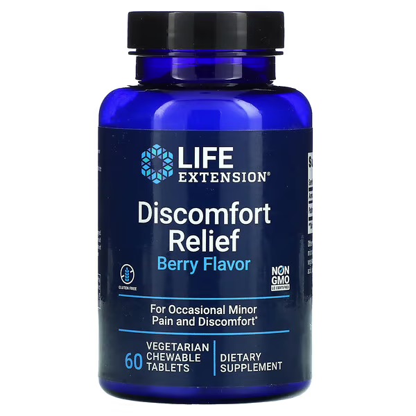 Life Extension, ПЭА (для снятия дискомфорта), со вкусом лесных ягод, жевательные таблетки, 60 шт.