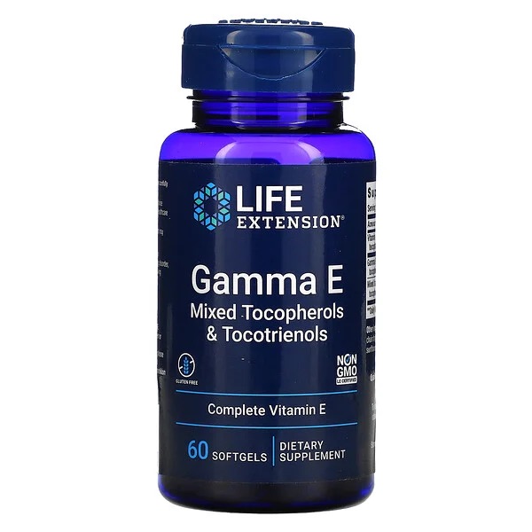 Life Extension, Gamma E (антиоксидант), капсулы, 60 шт.