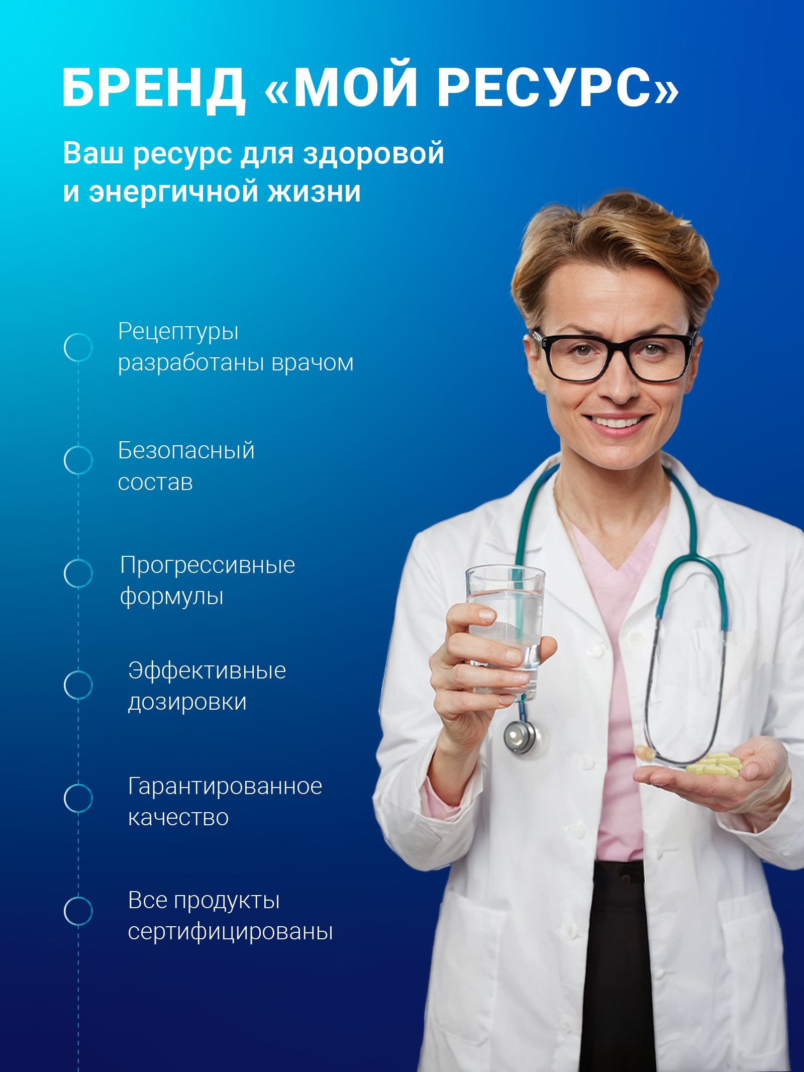 Мой ресурс, Магниевый комплекс и витамин B6 (P-5-P), капсулы, 60 шт.