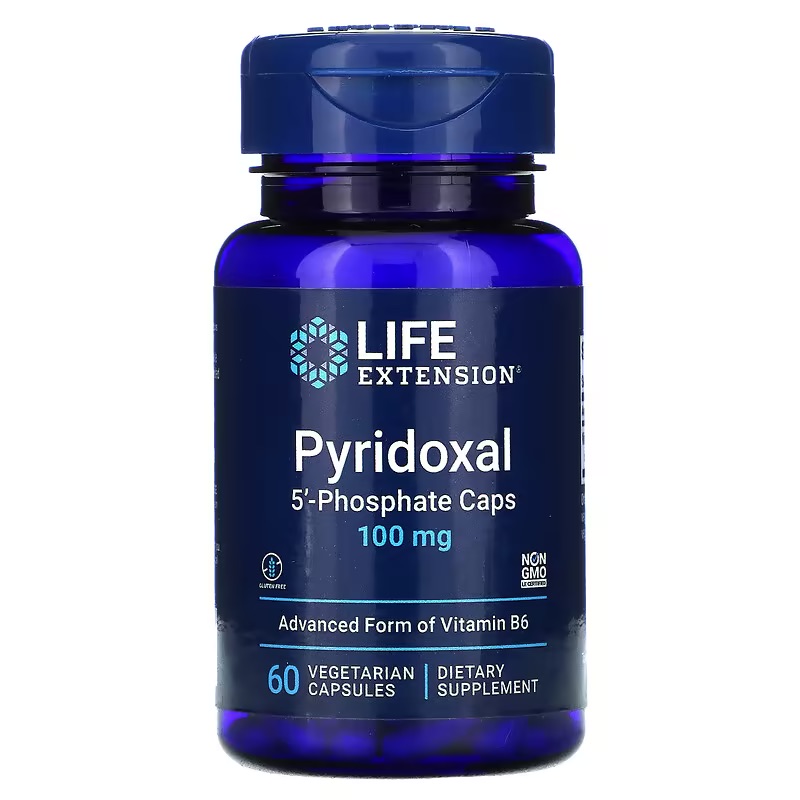 Life Extension, Pyridoxal (пиридоксаль 5'-фосфат), капсулы, 60 шт.