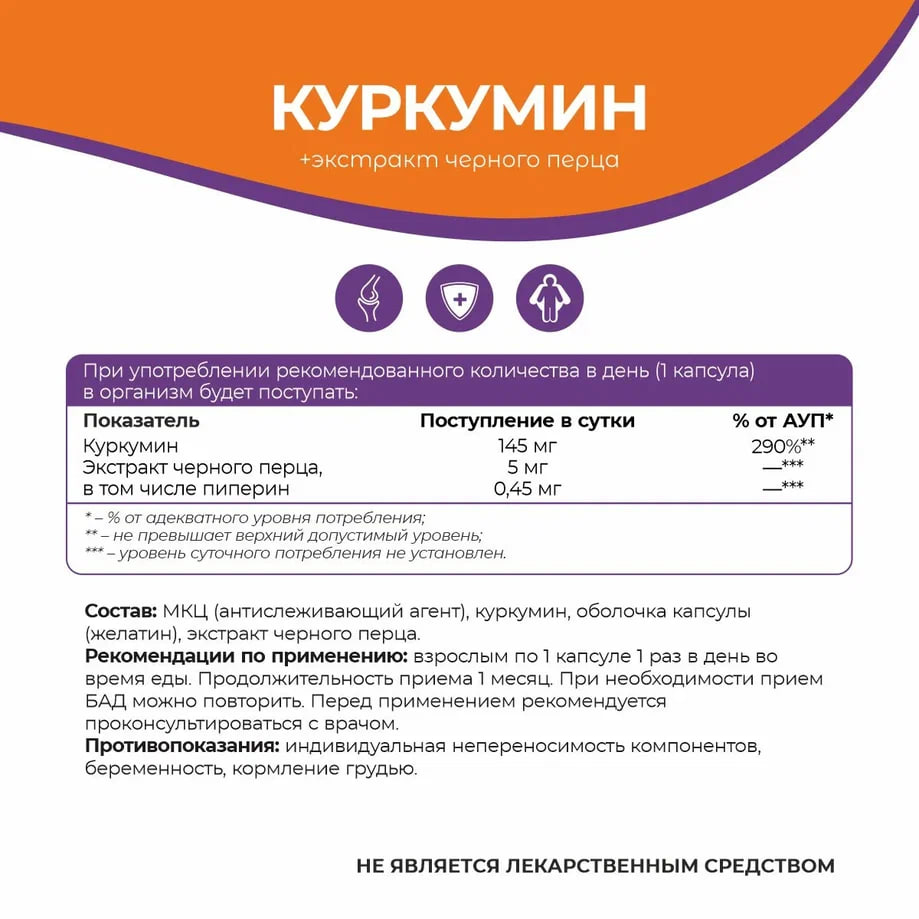 NATURALSPHERE, Куркумин + экстракт черного перца, капсулы, 90 шт.