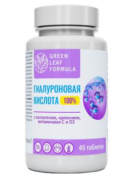 Green Leaf Formula, Гиалуроновая кислота с коллагеном и кремнием (для кожи и суставов), таблетки, 45 шт.