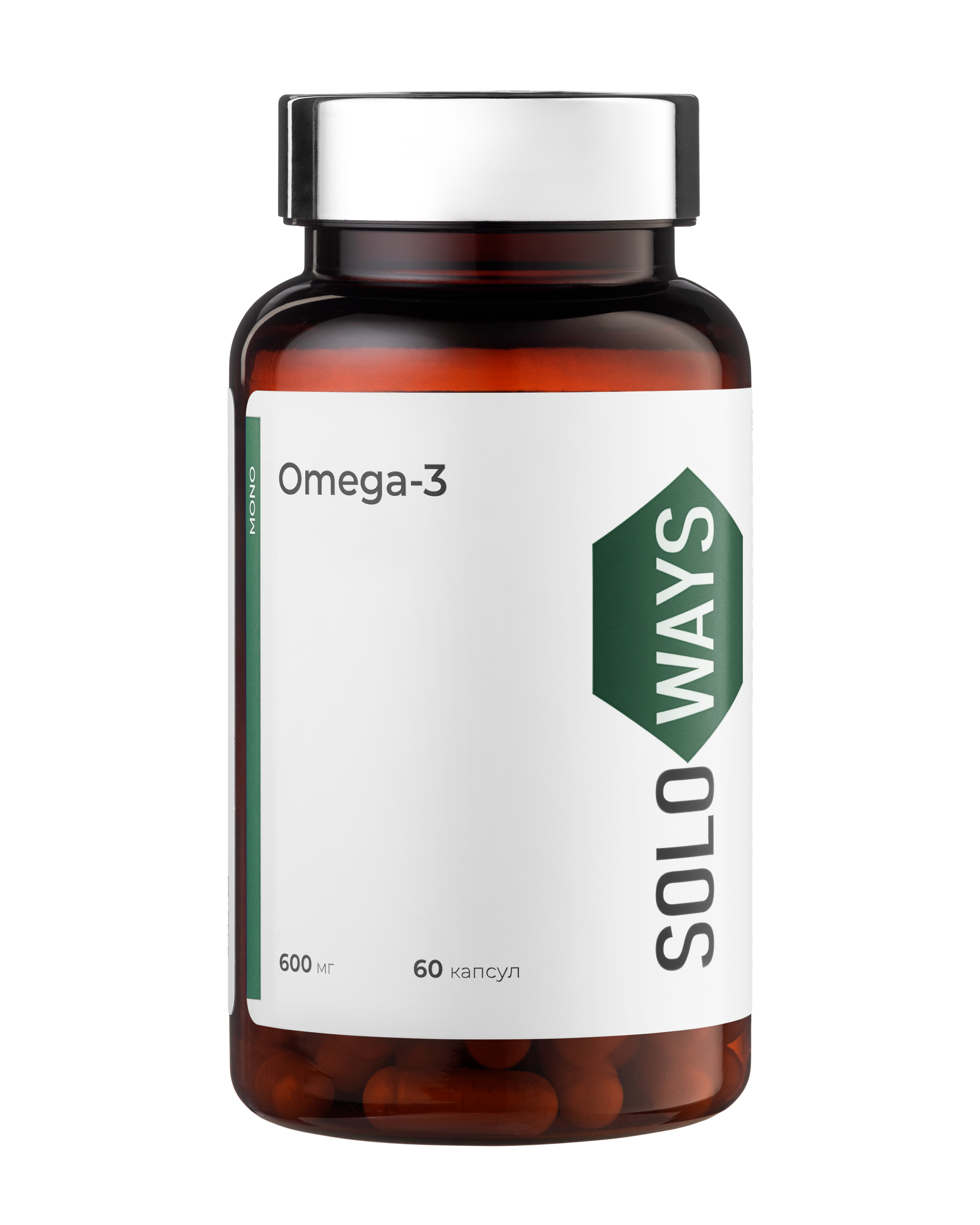 SOLOWAYS, Омега-3 60% жирные кислоты высокой концентрации, капсулы, 60 шт.