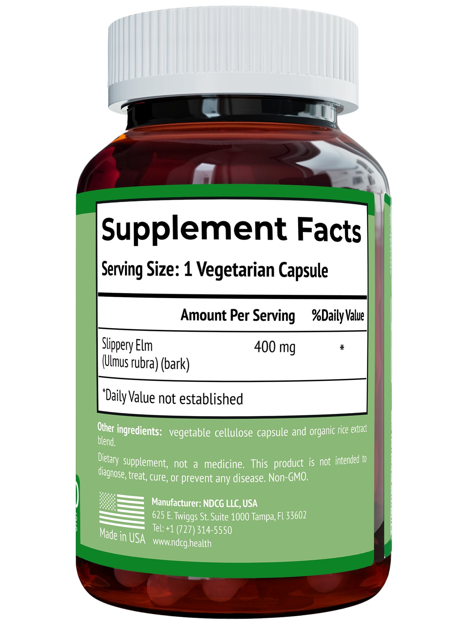 NDCG, Slippery Elm (скользкий вяз), капсулы, 100 шт.