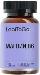 Leaftogo, Магний (цитрат) + В6, капсулы, 120 шт.