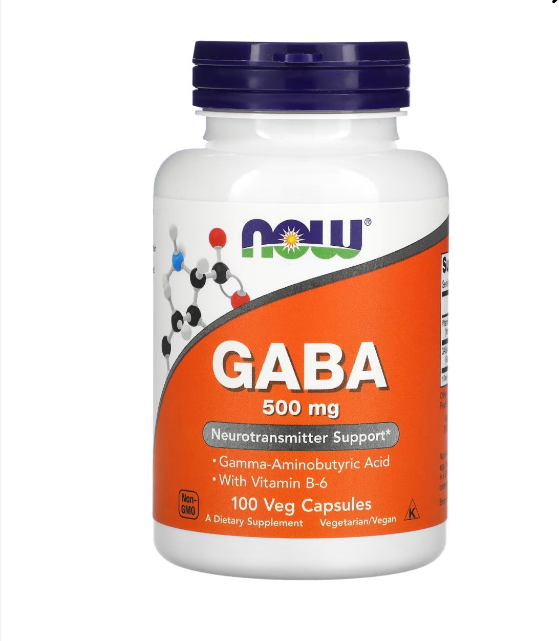 Now Foods, GABA, ГАМК с витамином B6, капсулы, 100 шт.