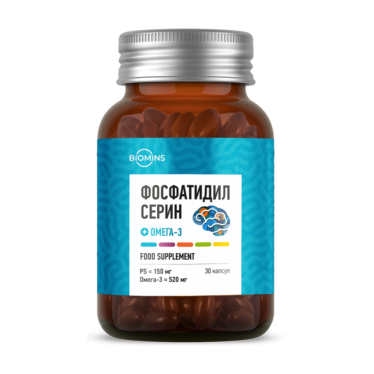Biomins, Омега-3 + Фосфатидилсерин, капсулы, 30 шт.