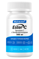 Matwave, Витамин C Ester (аскорбат кальция) с биофлавоноидами, капсулы, 60 шт.