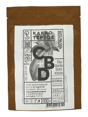 MotherPlant, Какао тёртое кусочками (100% какао, 200 мг CBD), 100 г