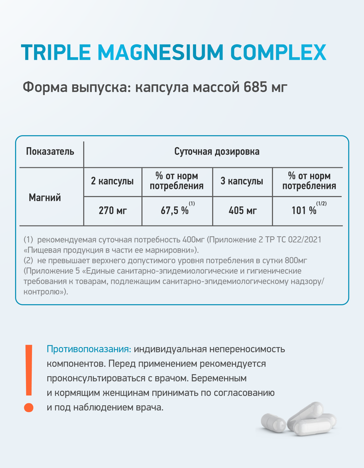 MEDICA MENTE, Магний Тройной комплекс, капсулы, 90 шт.