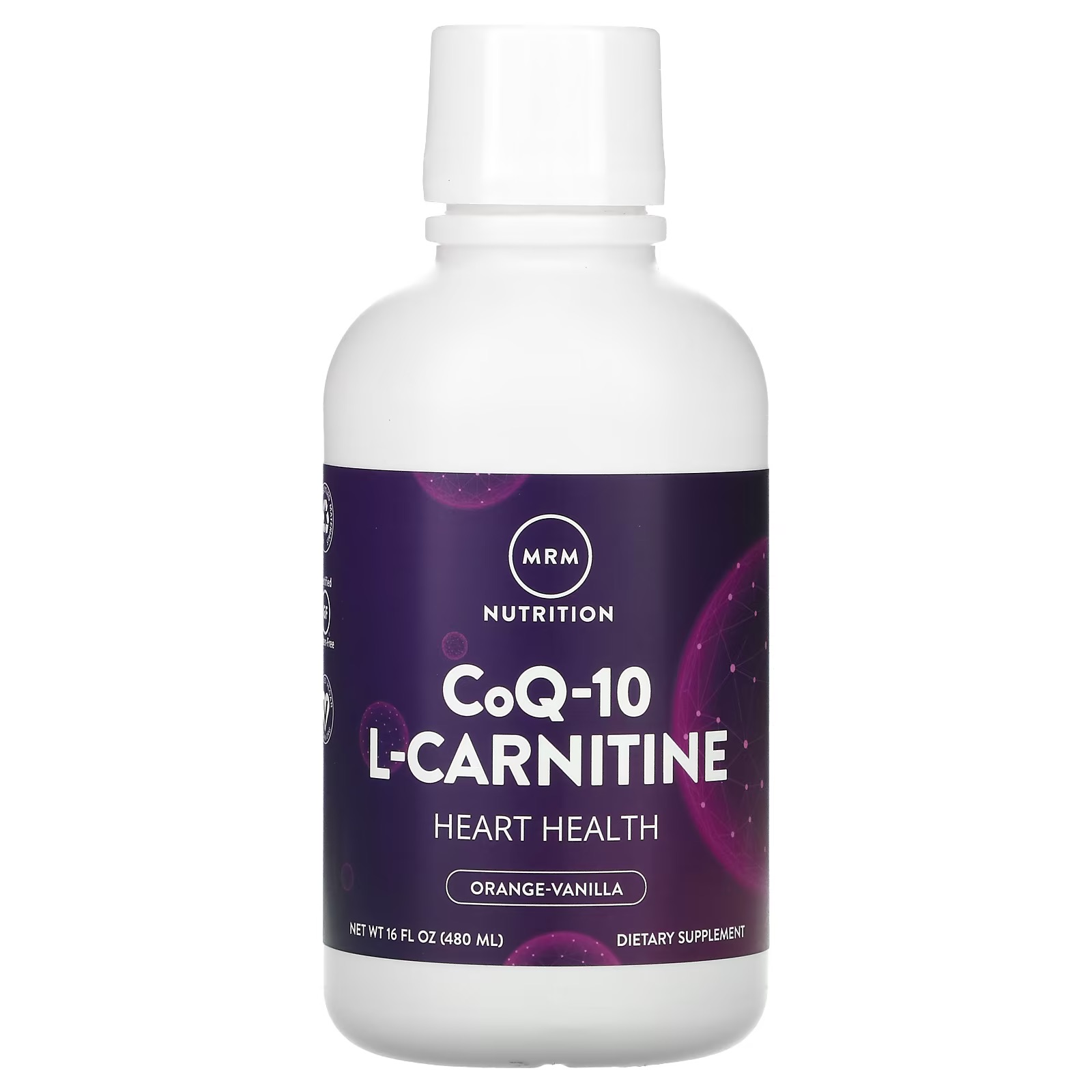 MRM Nutrition, жидкий коэнзим Q-10 и L-карнитин, жидкость, 480 мл