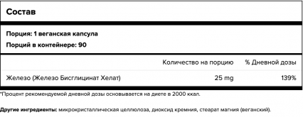 Maxler, Железо (бисглицинат хелат), капсулы (веган), 90 шт.