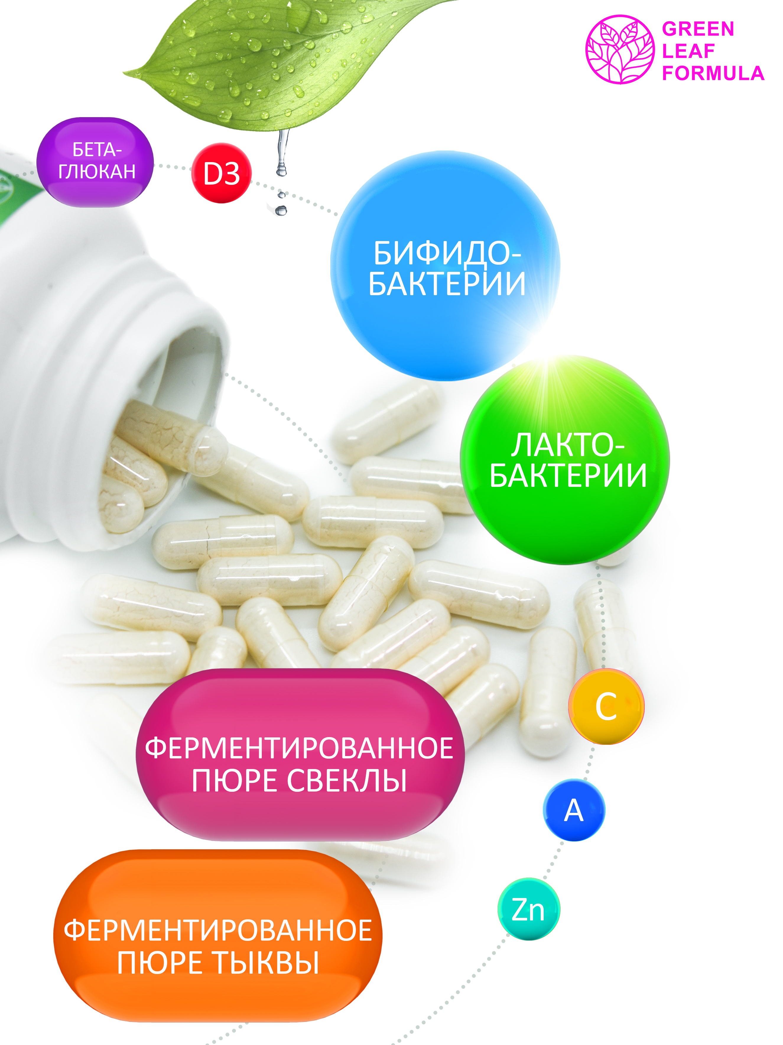 Green Leaf Formula, PROBIOKID'S (комплекс детских пробиотиков), капсулы, 60 шт.
