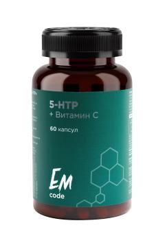 EMcode, 5-HTP (гидрокситриптофан) + витамин C, для сна и настроения, капсулы, 60 шт.