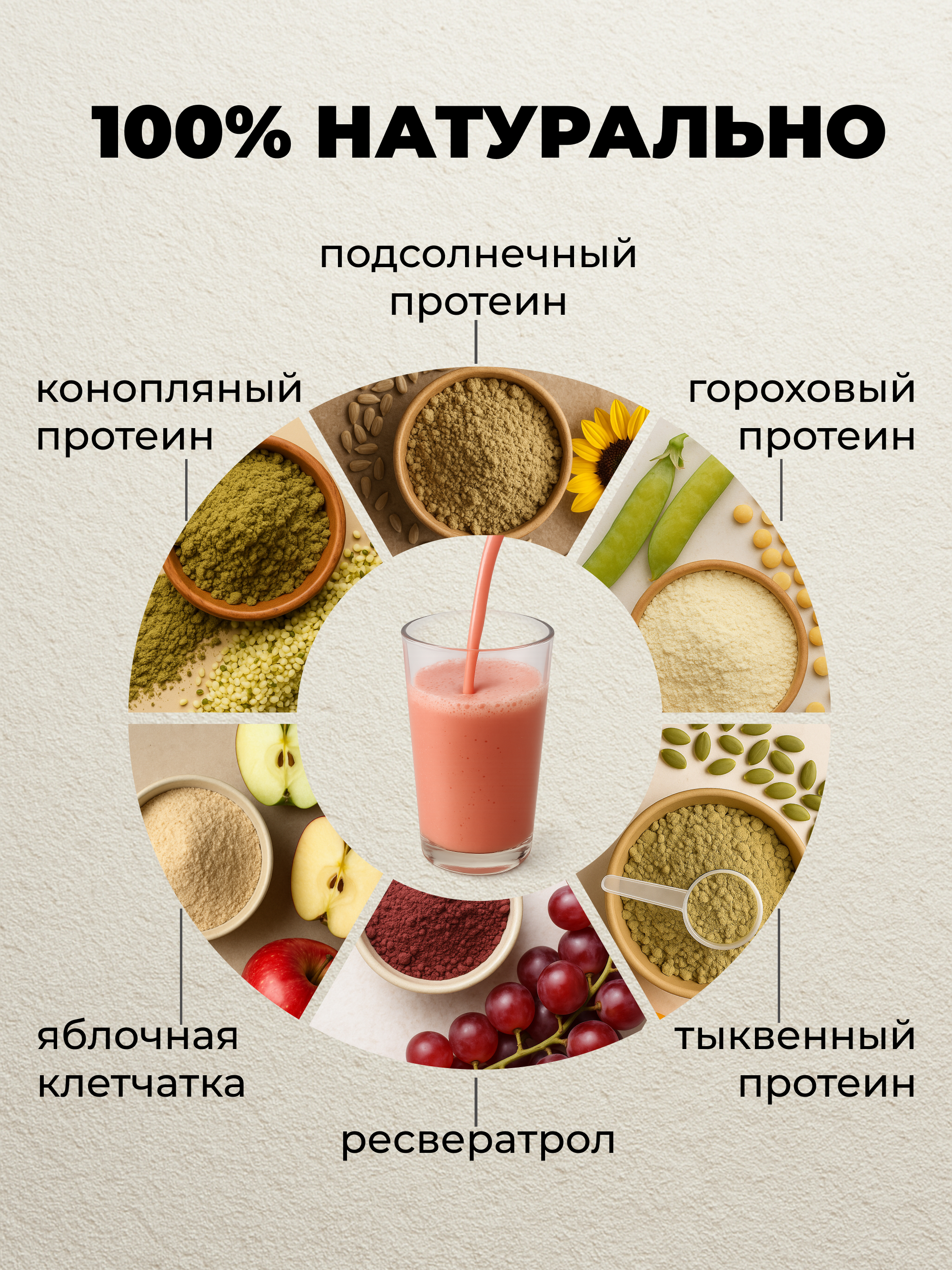 Yappi, Растительный протеин с ресвератролом, порошок, 300 г
