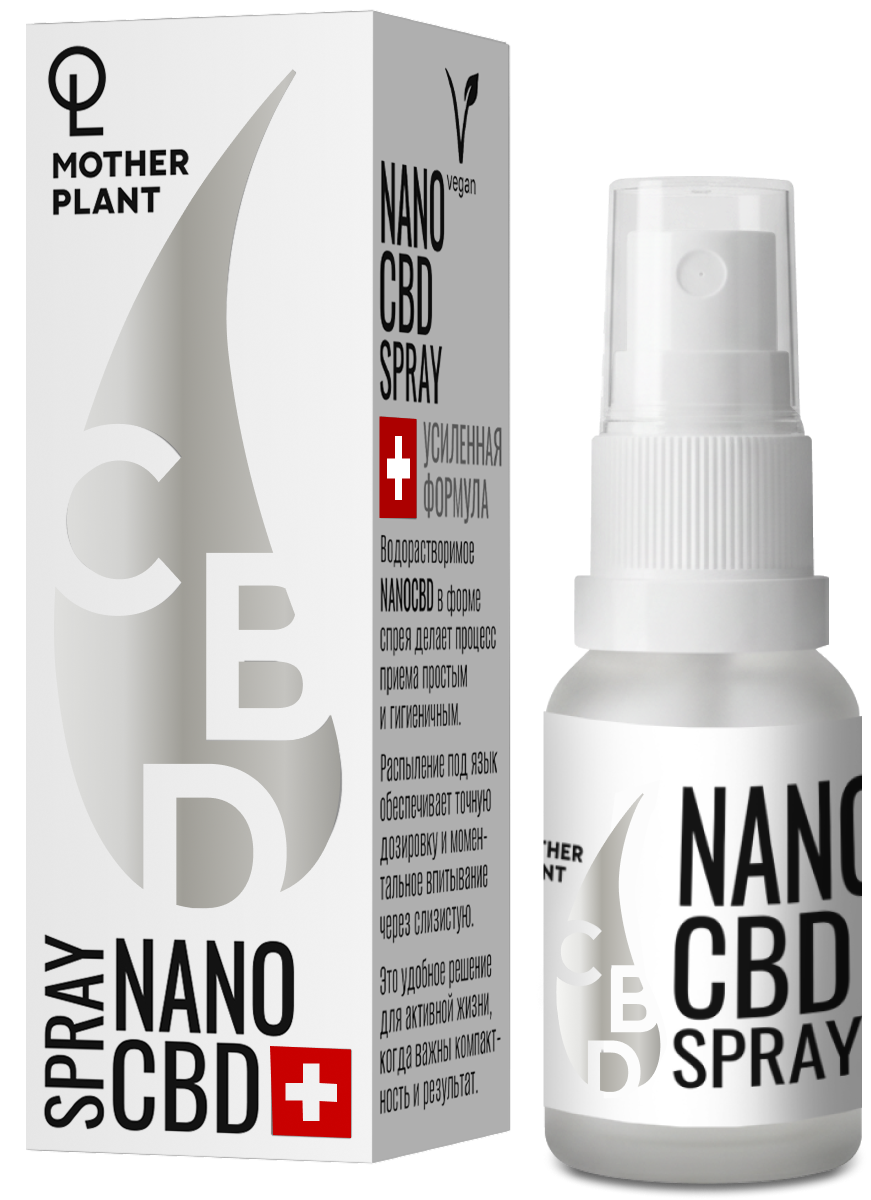 MotherPlant, CBD Nano Spray+, жидкость, 15 мл