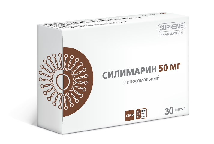 Supreme Pharmatech, Липосомальный Силимарин, капсулы, 30 шт.