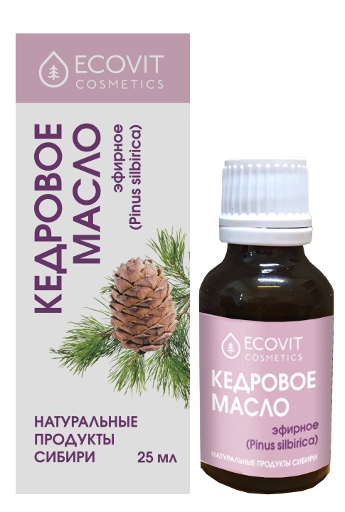ЭКОВИТ, Масло эфирное, Кедр, 25 мл