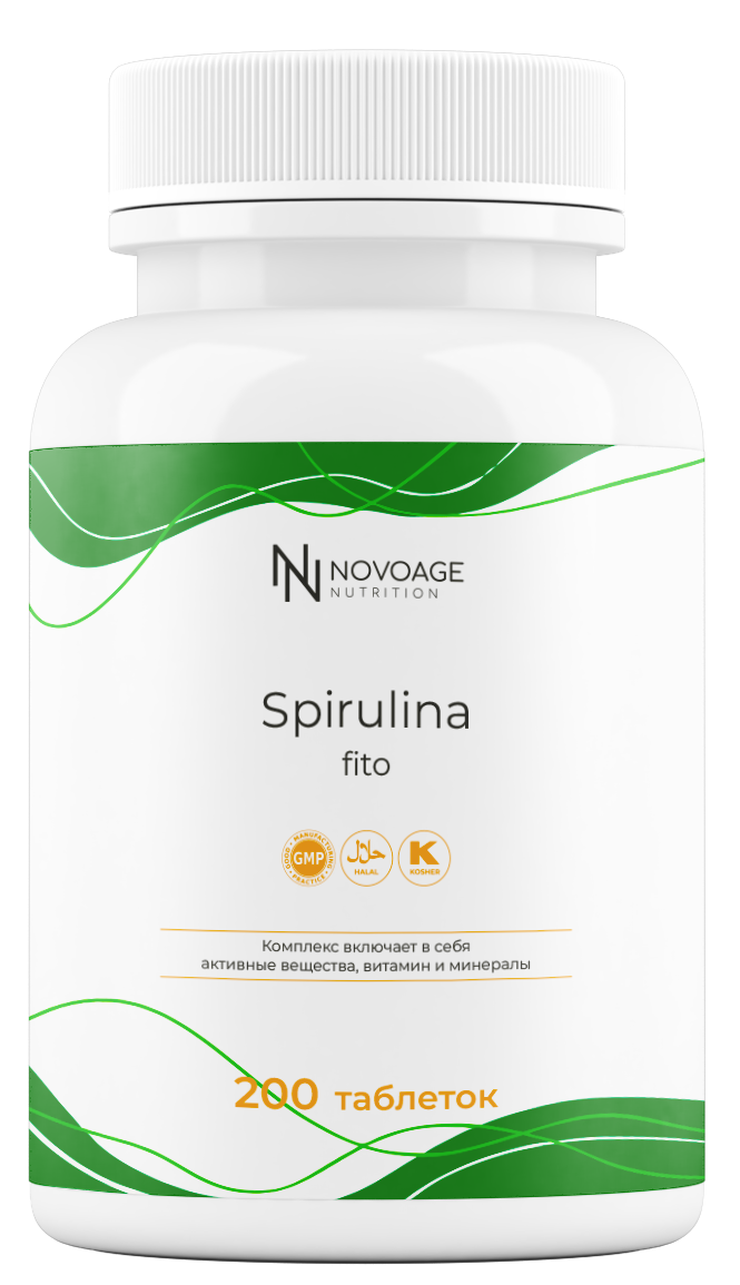 NOVOAGE nutrition, Спирулина, таблетки, 200 шт.