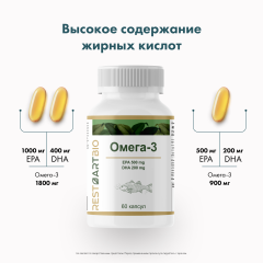 RestartBio, Омега-3 90%, капсулы, 60 шт.