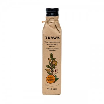 TRAWA, Масло миндальное сыродавленное с эфирами апельсина, 250 мл.