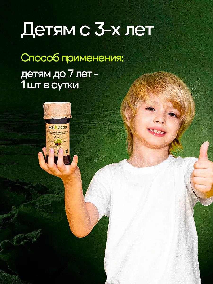 Живи200, Витграсс с сушеными ягодами (детокс, поддержка иммунитета), таблетки, 140 шт.
