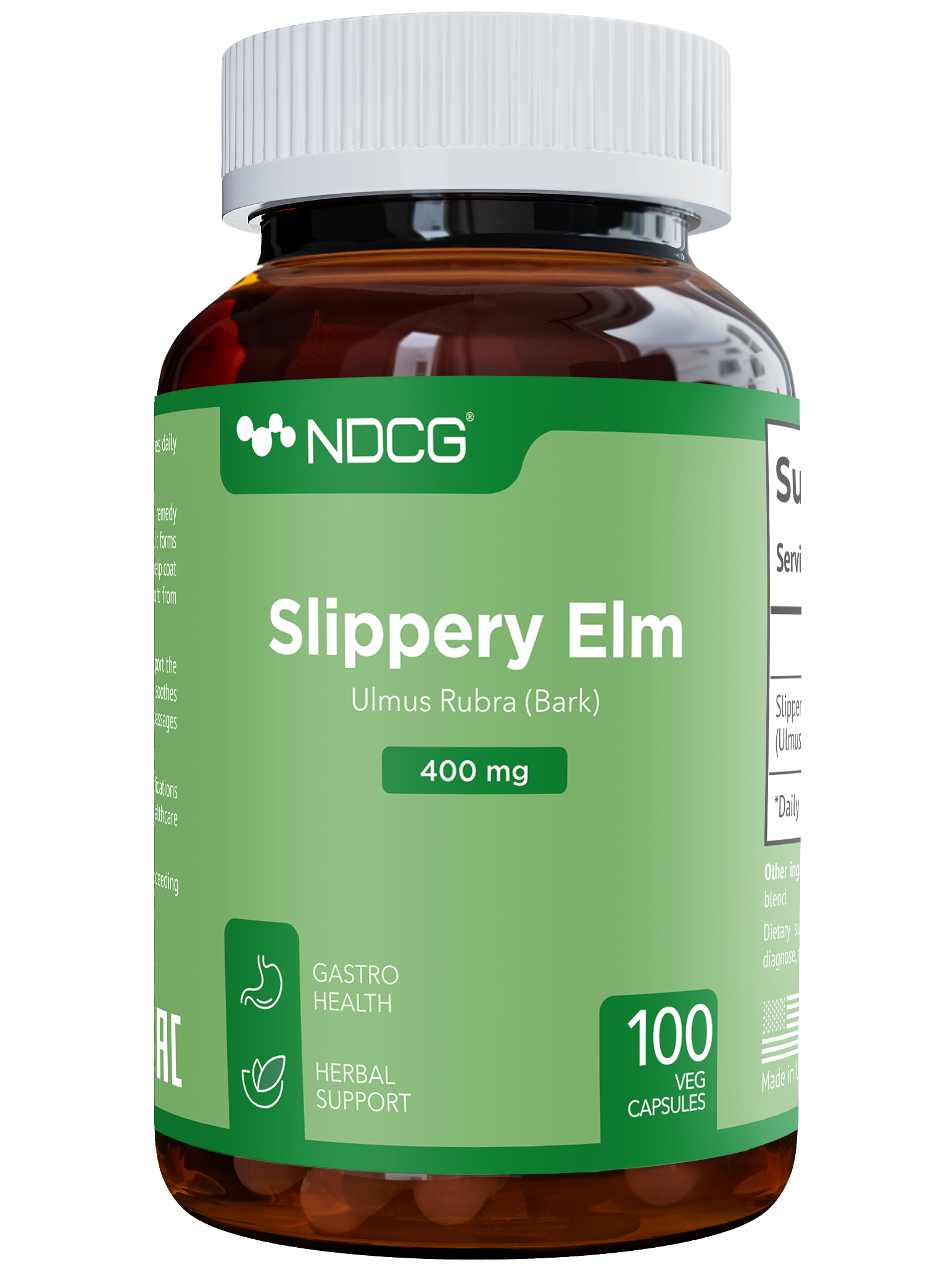NDCG, Slippery Elm (скользкий вяз), капсулы, 100 шт.