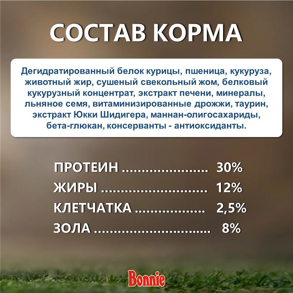 Bonnie, Сухой корм для котят с курицей, 500 г