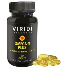 VIRIDI LABORATORIUM, Omega-3 Plus, капсулы, 30 шт.